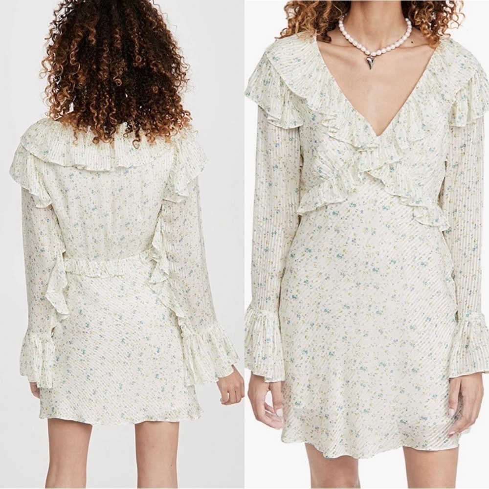 FREE PEOPLE Sweetest Thing Floral Mini Dress White Size 8
